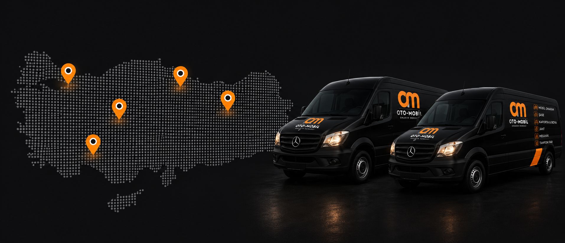 Oto-Mobil Bayilik Haritası ve Servis Araçları